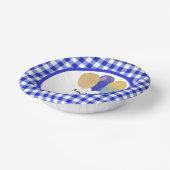 Bols En Carton Elégant En vichy Bleu & Ballons 1er anniversaire (Angulaire)