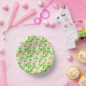 Bols En Carton Elegant Floral Roses Green Leaves Pattern-23675 (Fête)