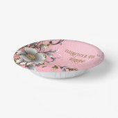 Bols En Carton Élégant Mariage rose étincelant Arrière - plan (Angulaire)