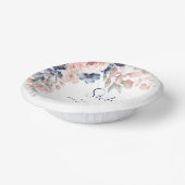 Bols En Carton Élégant script rose floral 60e anniversaire (Angulaire)