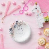 Bols En Carton Élégant script rose floral 60e anniversaire (Fête)