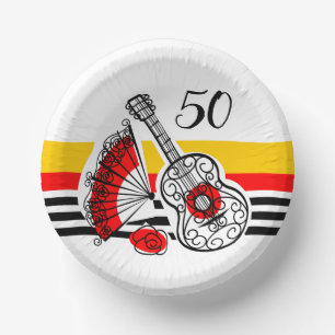Bols En Carton Espagnol Souvenirs Classic Stripe 50 Age
