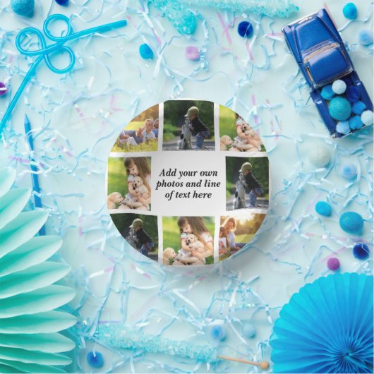 Bols En Carton Faites votre propre collage photo et texte (Fête)