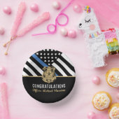 Bols En Carton Félicitations à la Police Blue Line Flag (Fête)