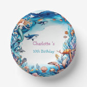 Bols En Carton fête d'anniversaire de la mer arc-en-ciel (Recto)