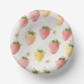 Bols En Carton Fête d'anniversaire motif aux fraises mignonnes (Recto)