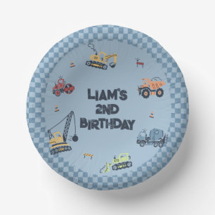 Bols En Carton Fête d'anniversaire personnalisée avec camion de c