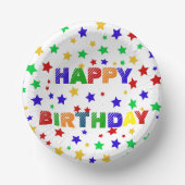 Bols En Carton Fête d'anniversaire simple moderne rouge étoile co (Recto)