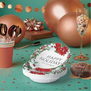 Bols En Carton Fête de Noël de l'entreprise moderne