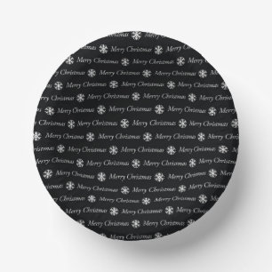 Bols En Carton Fête de Noël noir minimaliste
