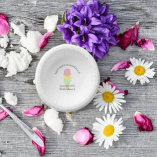 Bols En Carton Fête des mariées de crème glacée récupérée