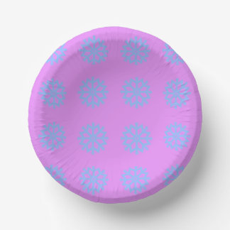 Bols En Carton Fête d'hiver Bleu clair Snowflake Motif Lilac