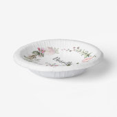 Bols En Carton Fête Rustique rose 80e anniversaire (Angulaire)