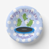 Bols En Carton Fèves mignonnes saut trampoline dessin animé illus (Recto)