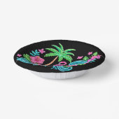 Bols En Carton Flamant rose de néon tropical (Angulaire)