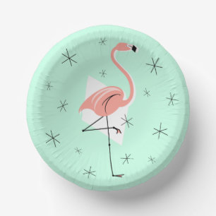 Bols En Carton Flamant rose Retro Green