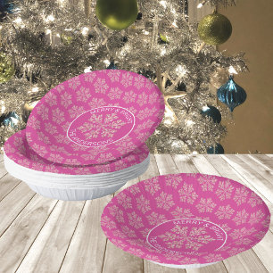 Bols En Carton Flamme de neige Berry Bling Jolie fête de Noël