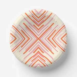 Bols En Carton Flèches en rose, orange et crème