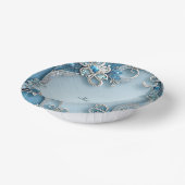 Bols En Carton Fleur bleue ornée (Angulaire)