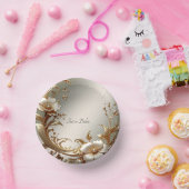 Bols En Carton Fleur dorée (Fête)