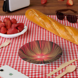 Bols En Carton Fleur fractale de fansy rouge