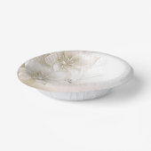 Bols En Carton Fleurs blanches ivoire (Angulaire)