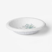 Bols En Carton Fleurs bleues Turquoises de Mist (Angulaire)