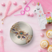 Bols En Carton Fleurs de bijoux en or élégants (Fête)