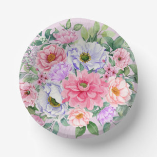 Bols En Carton Fleurs de jardin d'été délicates Bowls en papier