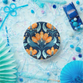 Bols En Carton Fleurs d'orange bleu Art déco (Fête)