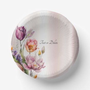 Bols En Carton Fleurs printanières colorées