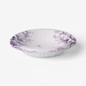 Bols En Carton Fleurs violettes élégantes (Angulaire)