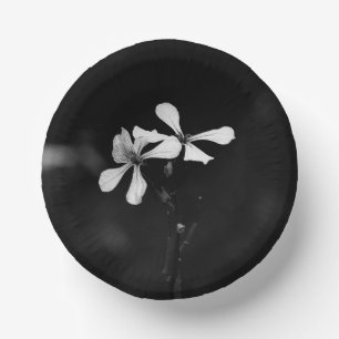 Bols En Carton floral noir et blanc minimaliste