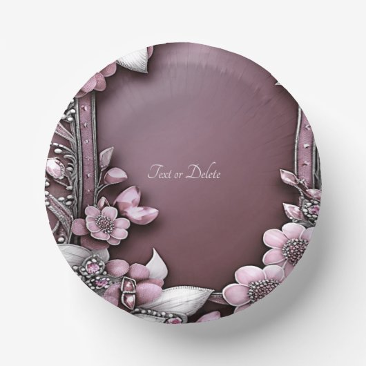 Bols En Carton Floral rose (Recto)