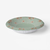 Bols En Carton Flore vert clair Accentué (Angulaire)