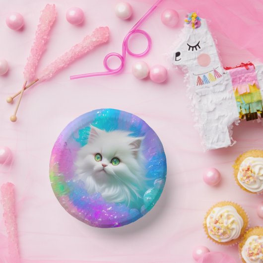 Bols En Carton Fluffy Fun Kitten Meowgical Girly Anniversaire (Fête)