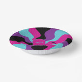 Bols En Carton Fonte cardiaque - rose, violet, bleu et noir (Angulaire)