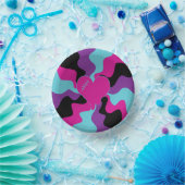 Bols En Carton Fonte cardiaque - rose, violet, bleu et noir (Fête)