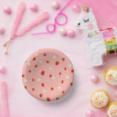Bols En Carton Fraises et Fleurs (Fête)