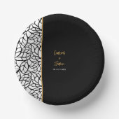 Bols En Carton Frontière Abstraite des Feuilles botaniques (Recto)