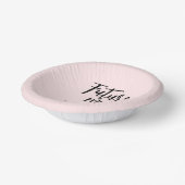 Bols En Carton Futur Madame Rose Pâle Fête de Mariée  (Angulaire)