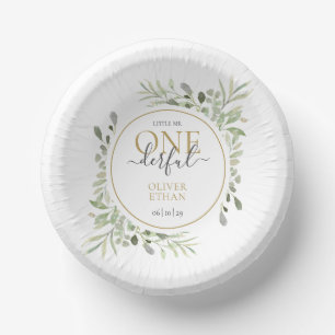 Bols En Carton Garçon premier anniversaire Petit M. ONEderful