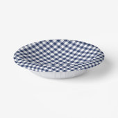 Bols En Carton Gingham Classique Bleu Nuit (Angulaire)