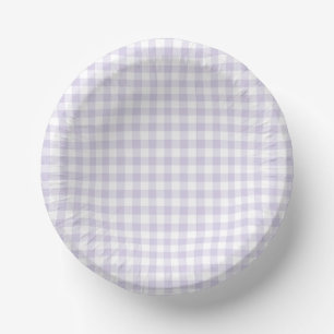 Bols En Carton Gingham Classique de Printemps Lavande Poussiére