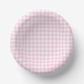 Bols En Carton Gingham Classique Rose Clair (Recto)