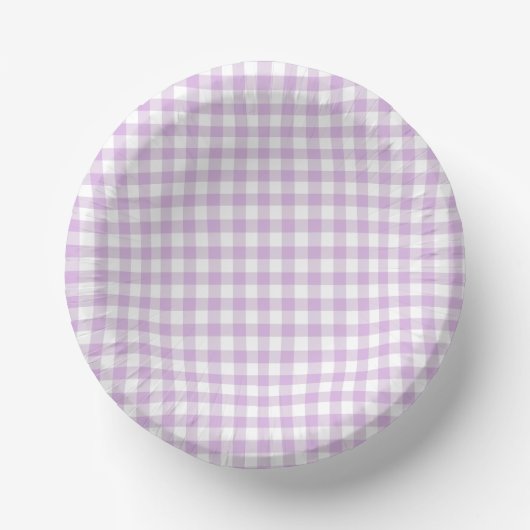 Bols En Carton Gingham Classique Rose Tendre (Recto)