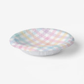 Bols En Carton Gingham Pastel (Angulaire)