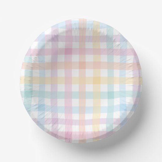 Bols En Carton Gingham Pastel (Recto)