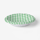 Bols En Carton Gingham Rétro Été Vert (Angulaire)