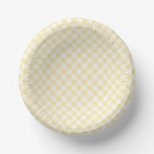 Bols En Carton Gingham Rétro Printemps Crème Beurre